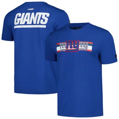 Pro Standard Royal New York Giants Retro Striper T-shirt