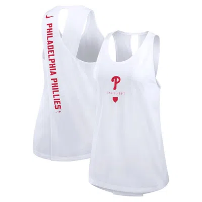 Nike Philadelphia Phillies Team  Women's Mlb Tank Top In White