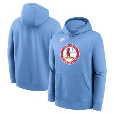 Nike Light Blue St. Louis Cardinals Cooperstown Collection Team Logo Fleece Pullover Hoodie