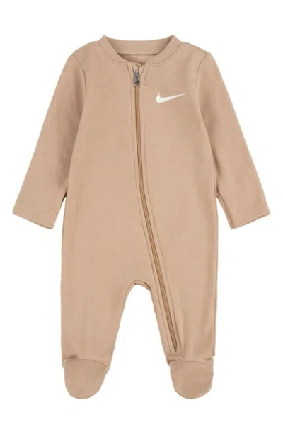Nike Essentials Footed Coverall Baby Coverall In Brown