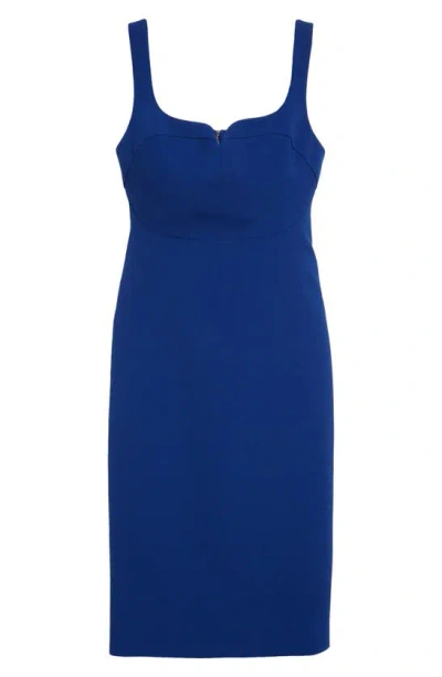 Victoria Beckham Sleeveless Fitted Dress In Blue