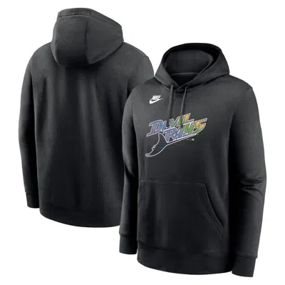 Nike Black Tampa Bay Rays Cooperstown Collection Team Logo Fleece Pullover Hoodie