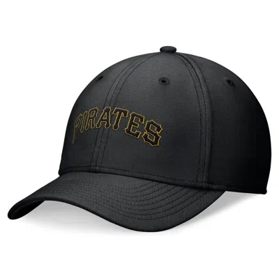 Nike Pittsburgh Pirates Evergreen Swoosh  Men's Dri-fit Mlb Hat In Black