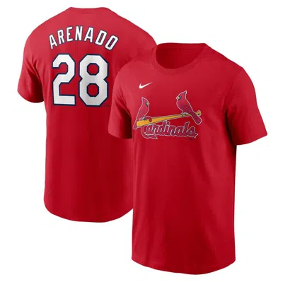 Nike Nolan Arenado Red St. Louis Cardinals Fuse Name & Number T-shirt