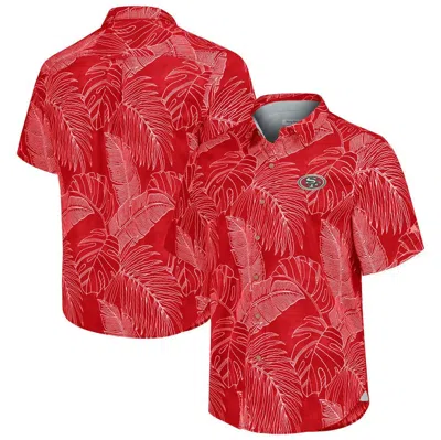 Tommy Bahama Scarlet San Francisco 49ers Sport Vine Line Button-down Shirt In Red