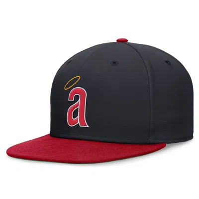 Nike Navy/red California Angels Rewind Cooperstown True Performance Fitted Hat