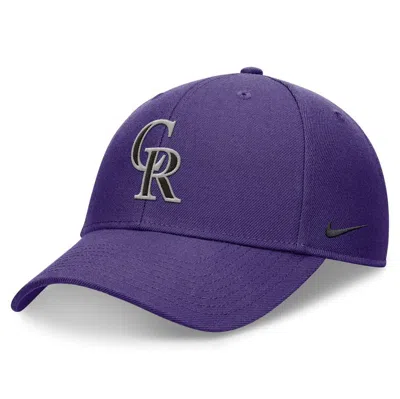 Nike Purple Colourado Rockies Evergreen Club Performance Adjustable Hat