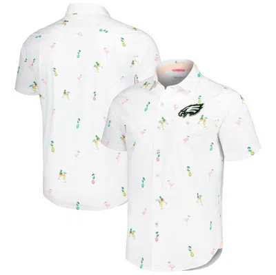 Tommy Bahama White Philadelphia Eagles Nova Wave Flocktail Button-up Shirt