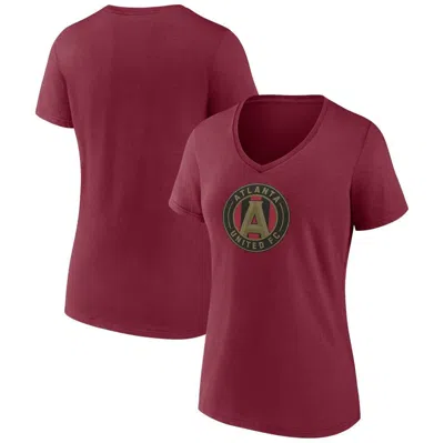 Fanatics Branded Red Atlanta United Fc Logo V-neck T-shirt