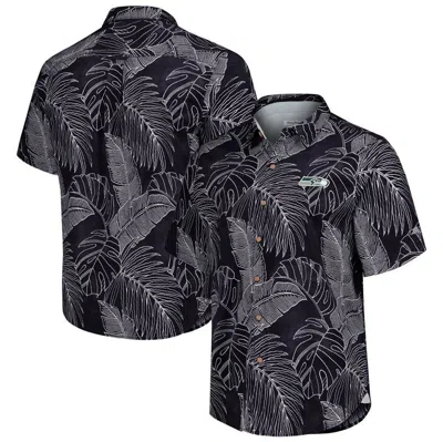 Tommy Bahama College Navy Seattle Seahawks Sport Vine Line Button-down Shirt In Blue