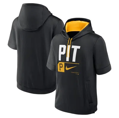 Nike Black Pittsburgh Pirates Tri Code Lockup Short Sleeve Pullover Hoodie