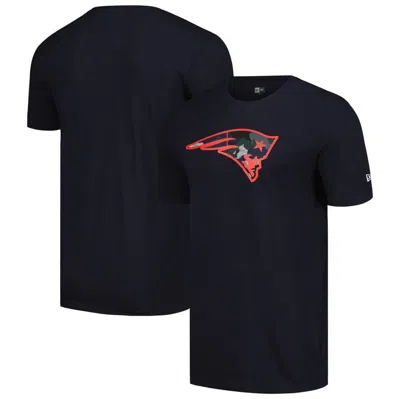 New Era Navy New England Patriots Camo Logo T-shirt