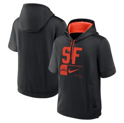 Nike Black San Francisco Giants Tri Code Lockup Short Sleeve Pullover Hoodie
