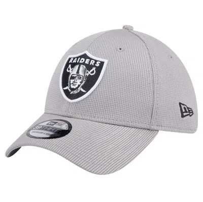 New Era Gray Las Vegas Raiders Active 39thirty Flex Hat