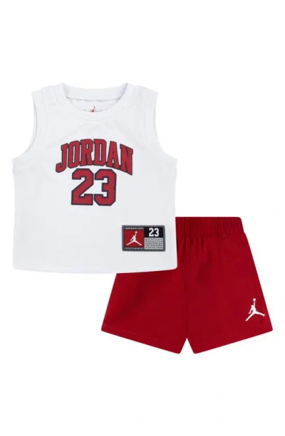 Jordan Babies' 23 Jersey & Shorts Set In Gym Red
