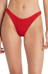 Bondeye Bound Seersucker Bikini Bottoms In Baywatch Red