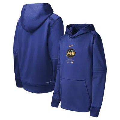 Nike Kids' Youth  Royal Seattle Mariners City Connect Practice Graphic Performance Pullover Hoodie