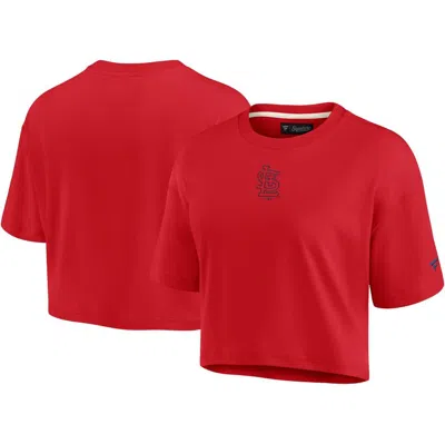 Fanatics Signature Red St. Louis Cardinals Elements Super Soft Boxy Cropped T-shirt