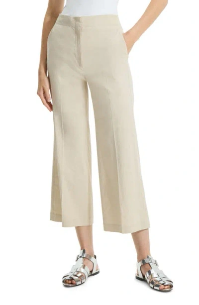 Theory Clean Terena Wide Leg Crop Pants In Straw