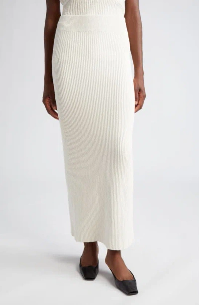 Totême Women's Bouclé Knit Maxi Skirt In Ecru