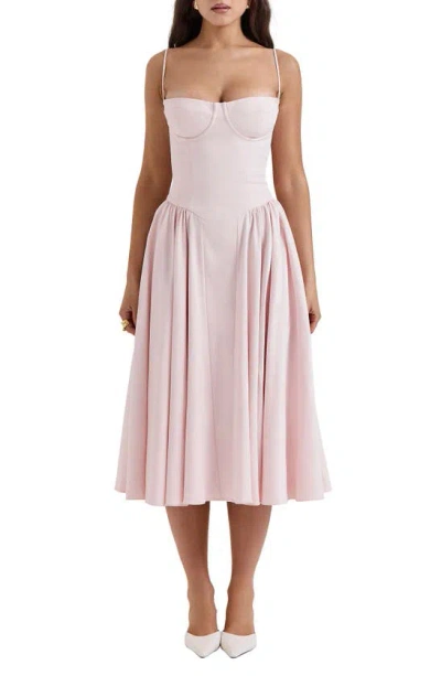 House Of Cb Samaria Corset Fit & Flare Dress In Pink Salt