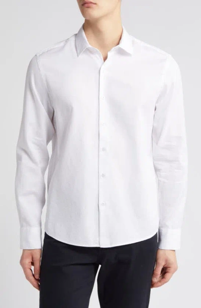 Robert Barakett Colter Slim Fit Button-up Shirt In White