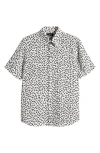 Theory Men's Irving Mod Floral Short-sleeve Shirt In White Multi