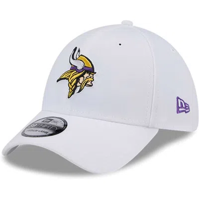 New Era White Minnesota Vikings Main 39thirty Flex Hat