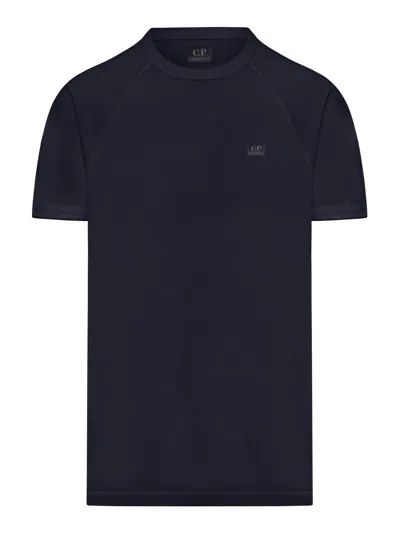 C.p. Company T-shirt With Embroidery In Blue
