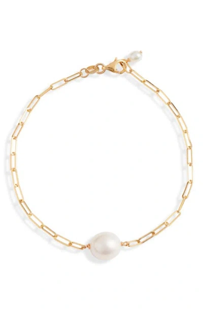 Poppy Finch Cultured Pearl Chain Bracelet In 14kyg
