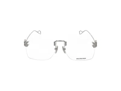 Balenciaga Eyeglasses In Silver Silver Transparent