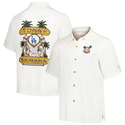 Tommy Bahama White Los Angeles Dodgers Pitcher's Paradiso Button-up Camp Shirt