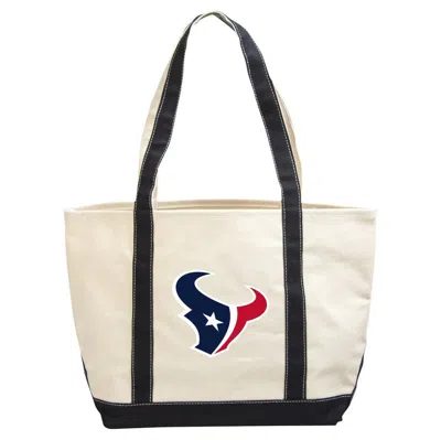 Logo Brands Houston Texans Canvas Tote Bag In Cream