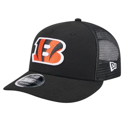 New Era Black Cincinnati Bengals  Main Trucker Low Profile 9fifty Snapback Hat