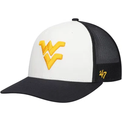 47 ' White/navy West Virginia Mountaineers Freshman Trucker Adjustable Hat