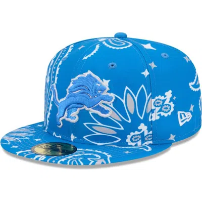 New Era Blue Detroit Lions Paisley 59fifty Fitted Hat