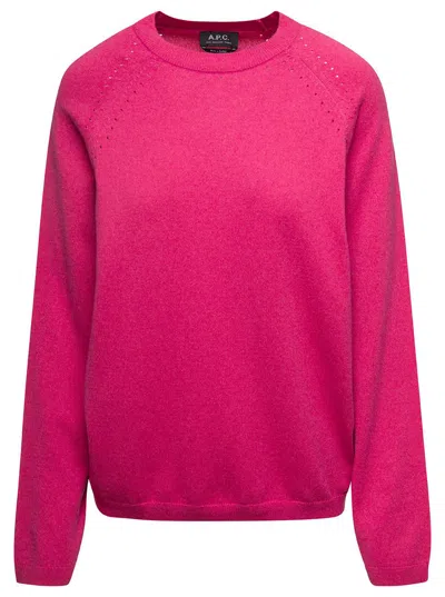 Apc Rosanna Crewneck Cashmere Sweater In Pink