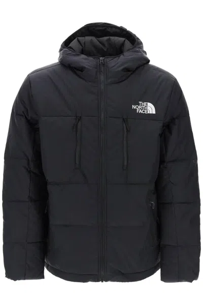 The North Face Himalayan Short Hooded Down Jacket In Black