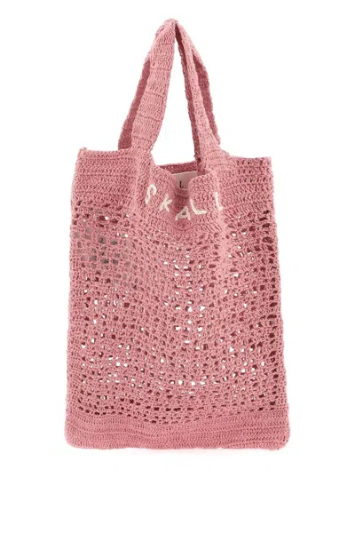 Skall Studio Evalu Crochet Handbag In 9 In Pink