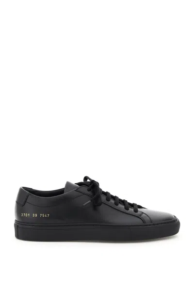 Common Projects Retro Leather Sneakers In Black