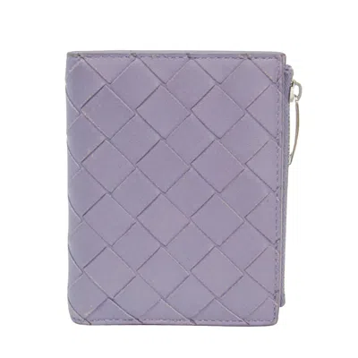 Bottega Veneta Intrecciato Purple Leather Wallet  ()