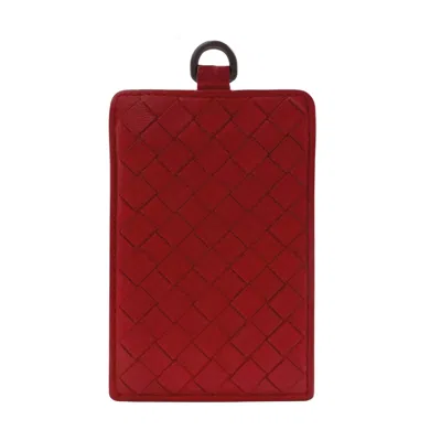 Bottega Veneta Intrecciato Red Leather Wallet  ()