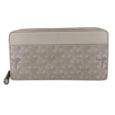 Pre-owned Goyard Matignon White Leather Wallet  ()