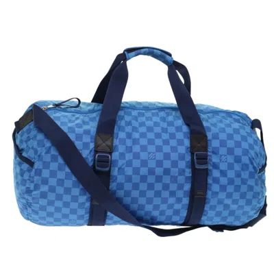 Pre-owned Louis Vuitton Blue Synthetic Travel Bag ()