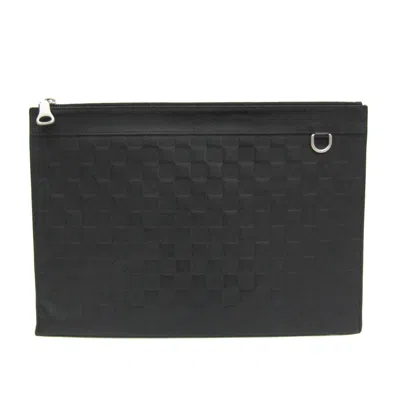 Pre-owned Louis Vuitton Discovery Black Leather Clutch Bag ()