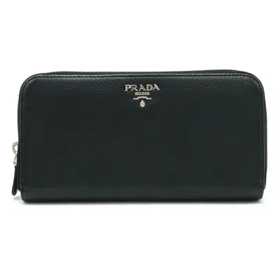 Prada Saffiano Black Leather Wallet  ()