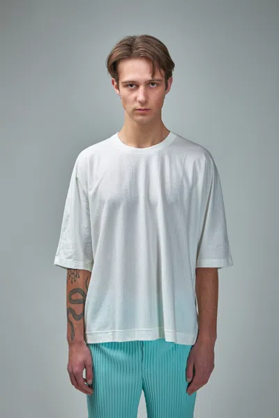 Issey Miyake Basic Release Oversized Cotton-jersey T-shirt In White