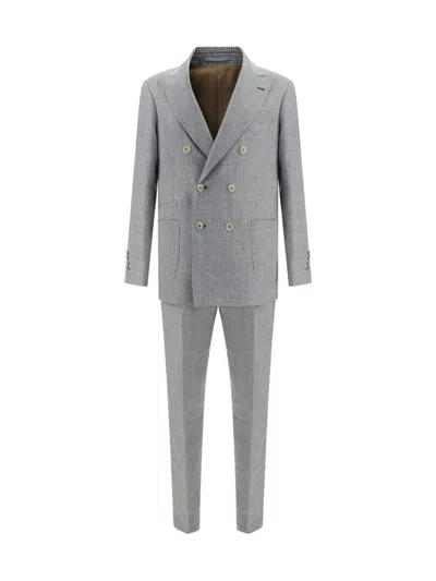 Brunello Cucinelli Suits In Grigio