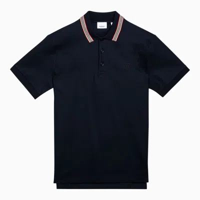 Burberry Classic Blue Cotton Pique Polo Shirt Men