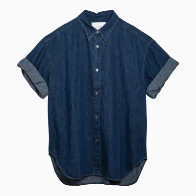 Studio Nicholson Denim Oversize Shirt In Blue